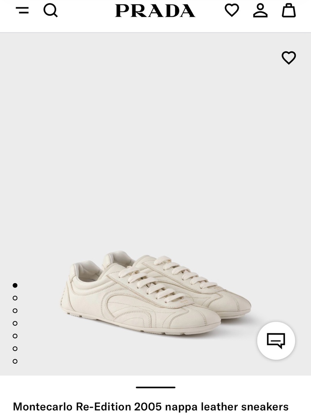 Prada Montecarlo Re-Edition 2005 Nappa Leather Sneakers — size 37 (7)